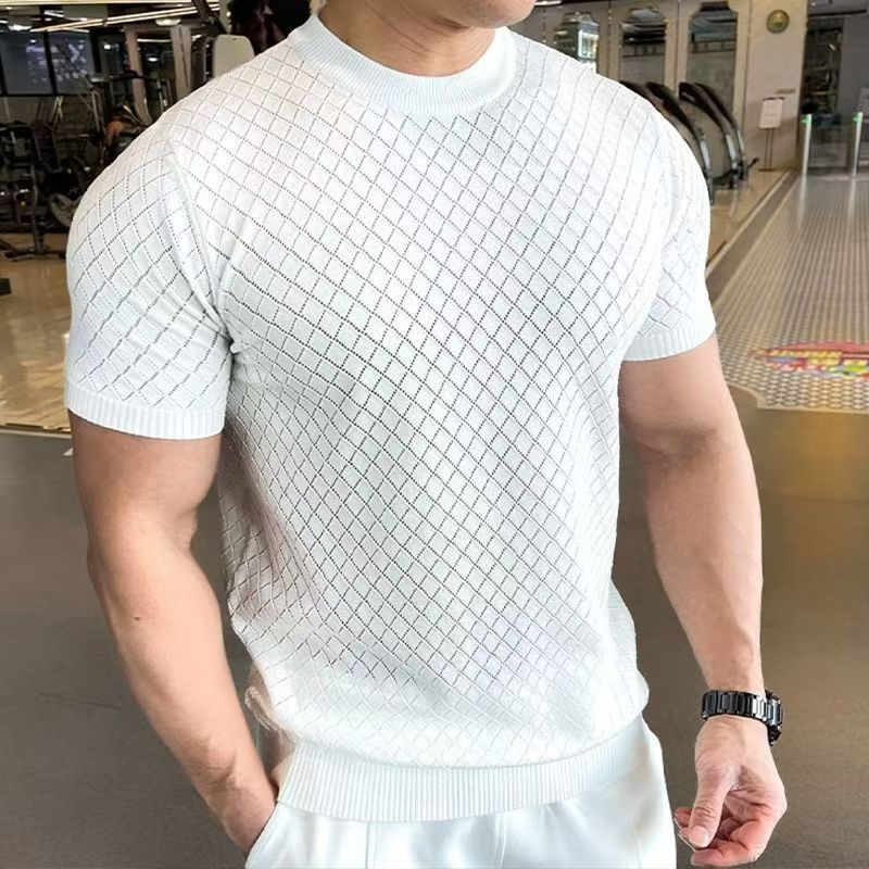 01 Knitted short-sleeved shirt