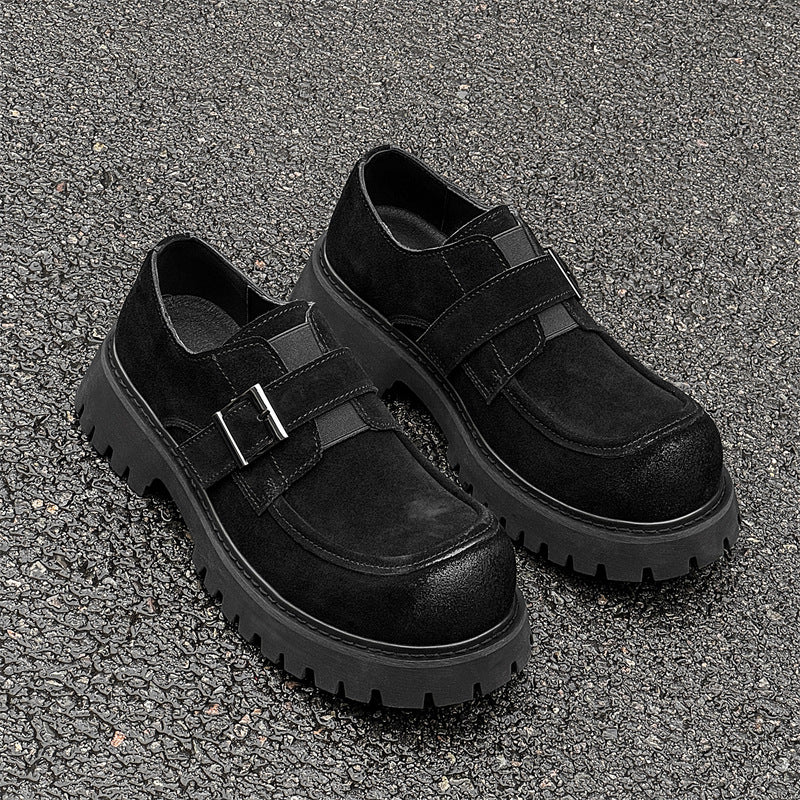 03 Men’s Old Money Suede Buckle Loafers – Thick Sole Starboy Edition