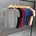 01 knitted slim lapel t-shirt