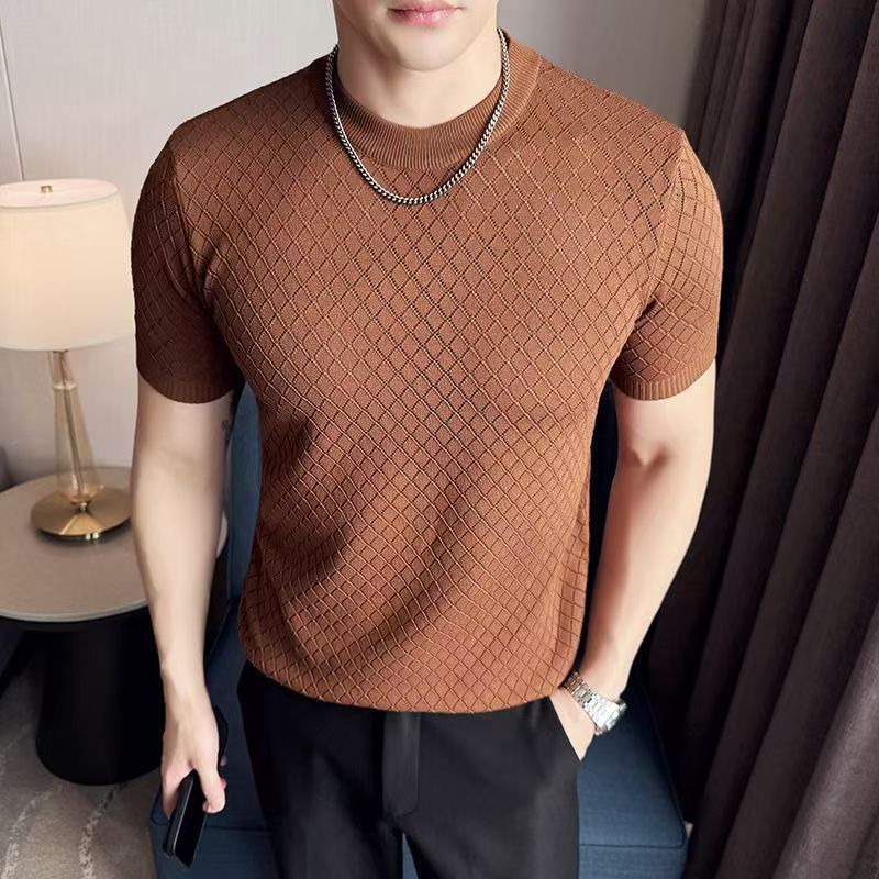 01 Knitted short-sleeved shirt