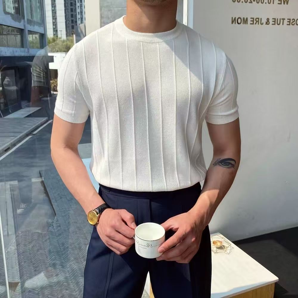 01 knitted short-sleeved t-shirt