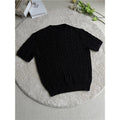 01 Short-sleeved Knitted men's  old money style slim T-shirt