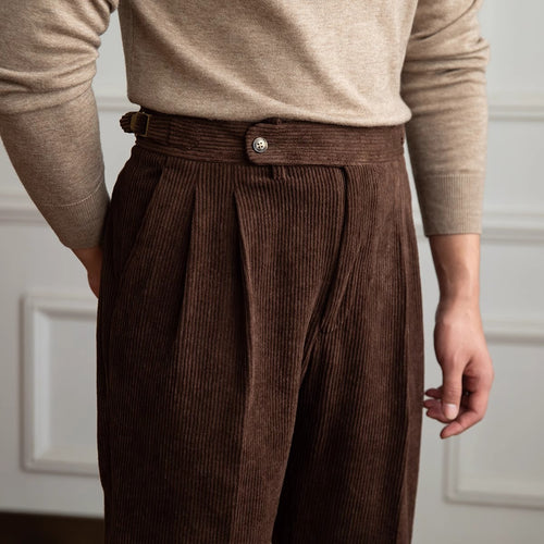 00 gurkha vega pants for men in corduroy.  Old money fashion style for men