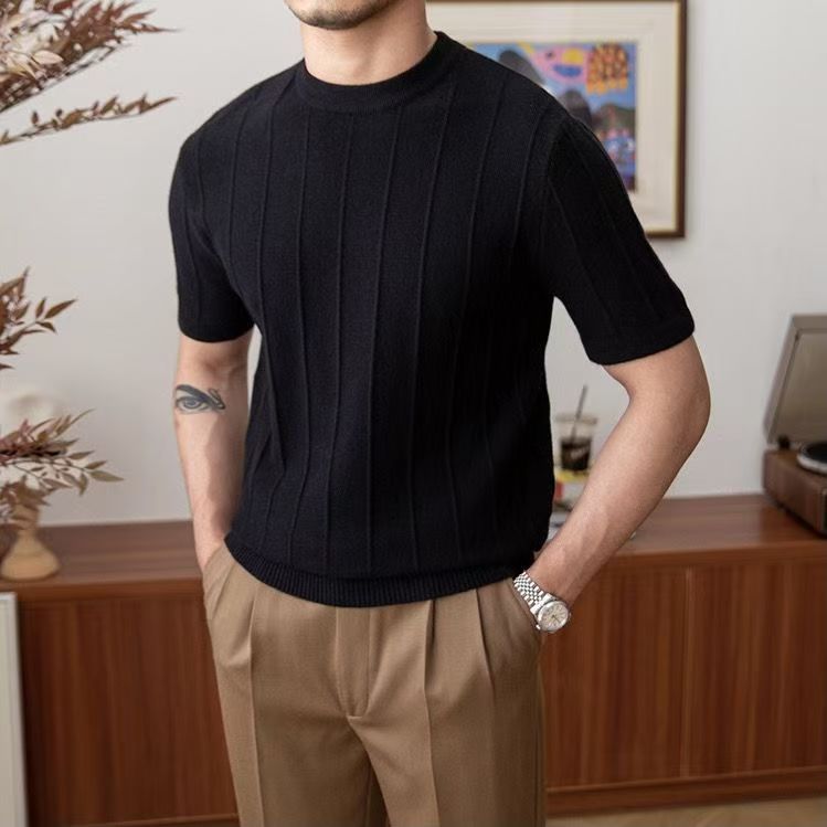 01 knitted short-sleeved t-shirt