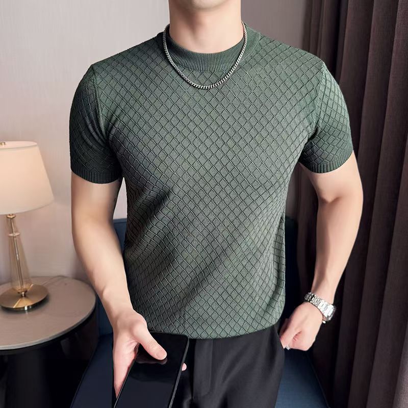 01 Knitted short-sleeved shirt