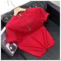 01 Short Sleeve Knitted round Tshirt