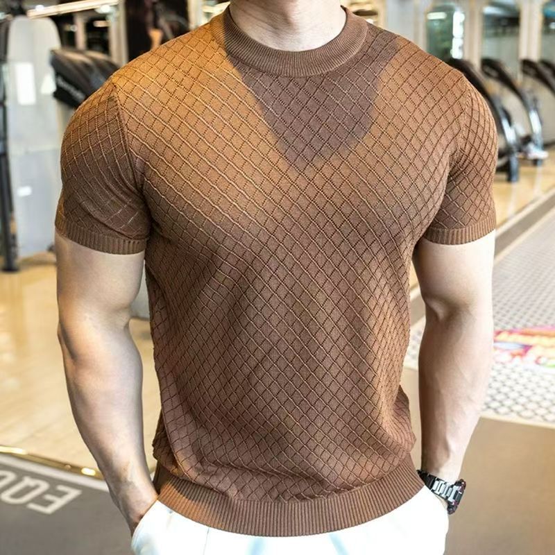 01 Knitted short-sleeved shirt