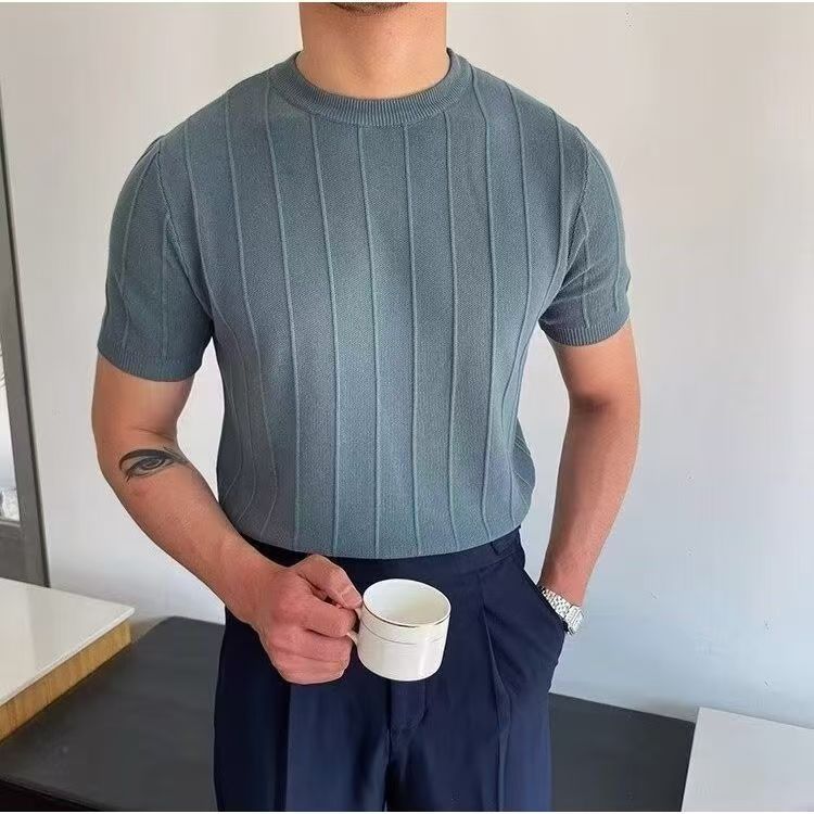 01 knitted short-sleeved t-shirt